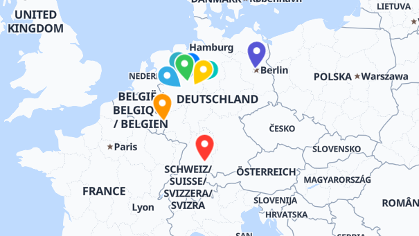 Map of company locations