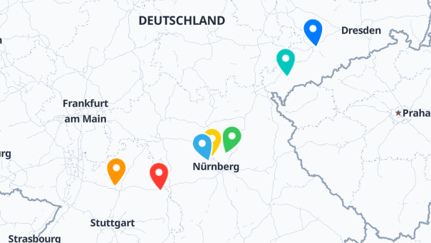 Map of company locations