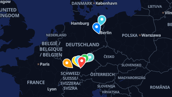 Map of company locations