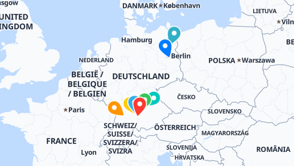 Map of company locations