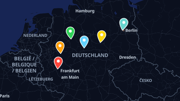 Map of company locations