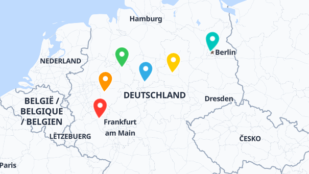 Map of company locations