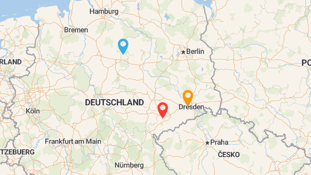 Map of company locations