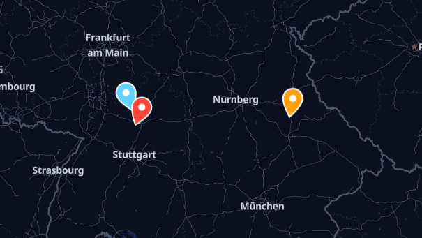 Map of company locations