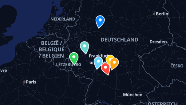 Map of company locations
