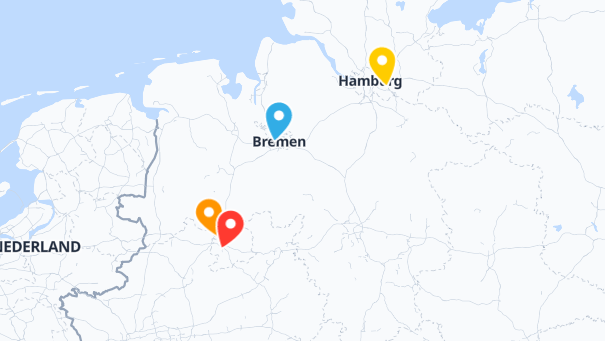 Map of company locations