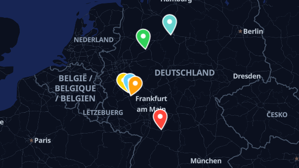 Map of company locations
