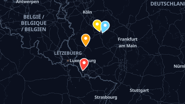 Map of company locations