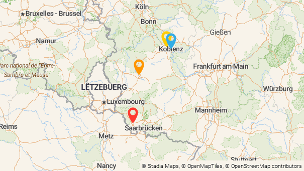 Map of company locations