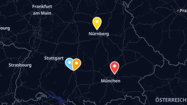 Map of company locations
