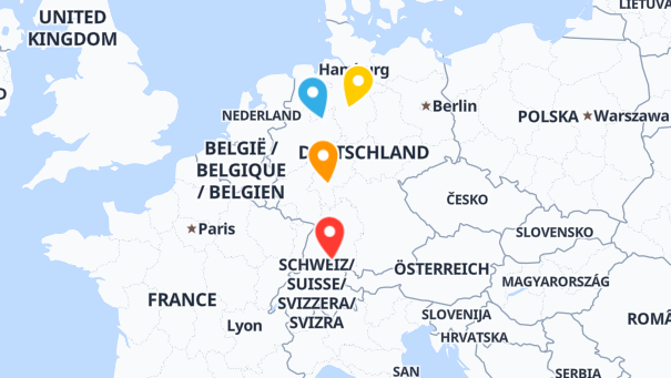 Map of company locations