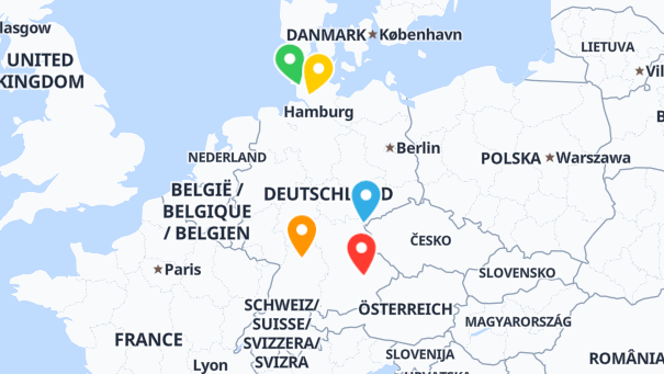 Map of company locations