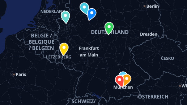 Map of company locations
