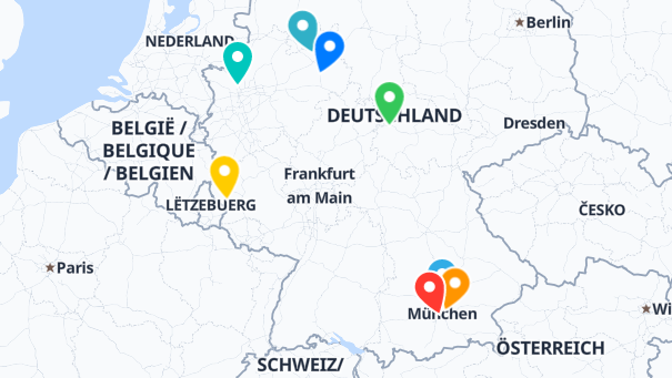 Map of company locations