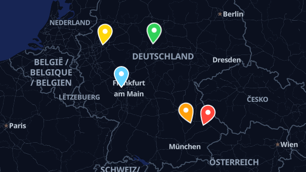 Map of company locations