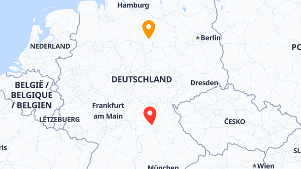 Map of company locations