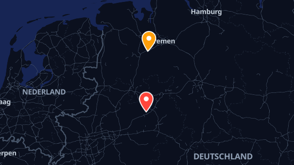 Map of company locations