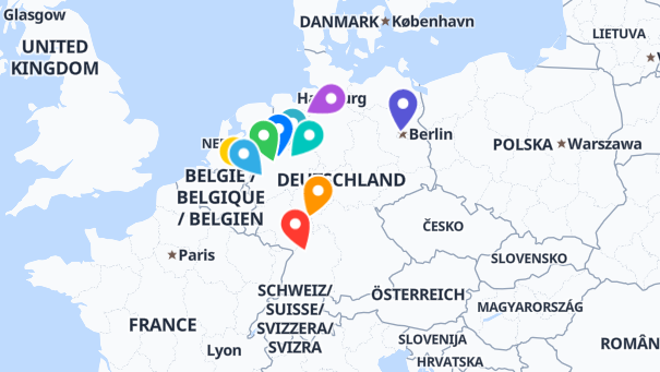 Map of company locations