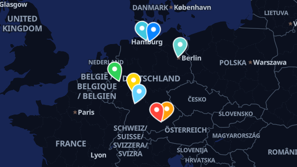 Map of company locations