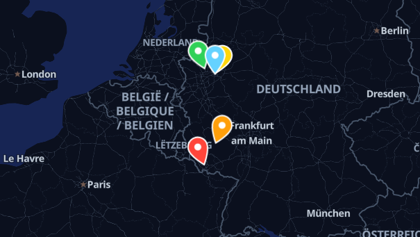 Map of company locations