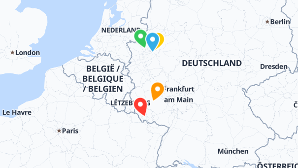 Map of company locations