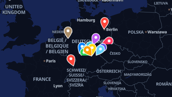 Map of company locations