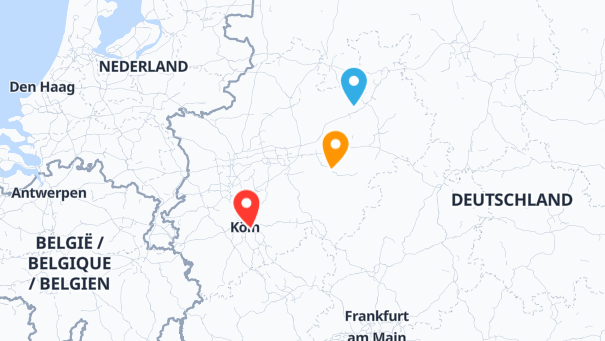 Map of company locations