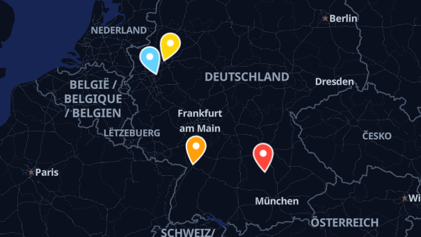 Map of company locations
