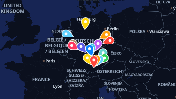 Map of company locations