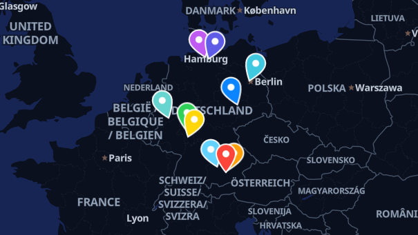 Map of company locations