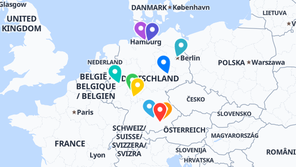 Map of company locations