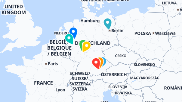 Map of company locations
