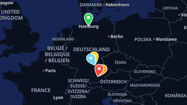 Map of company locations