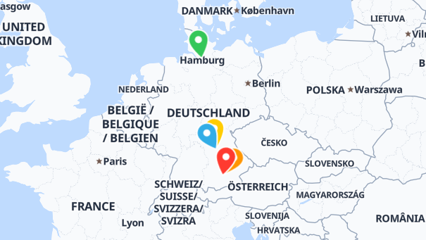 Map of company locations