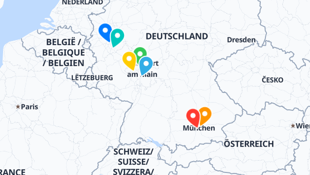 Map of company locations