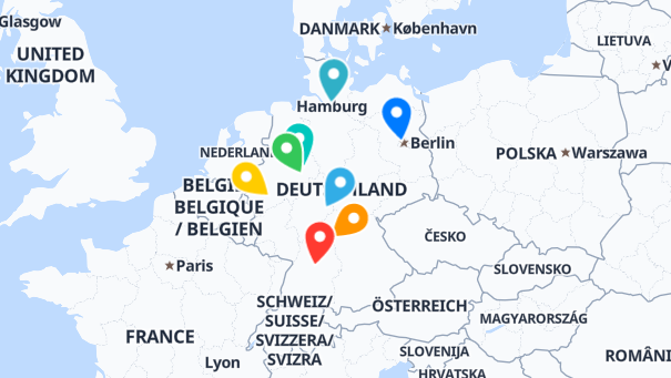 Map of company locations