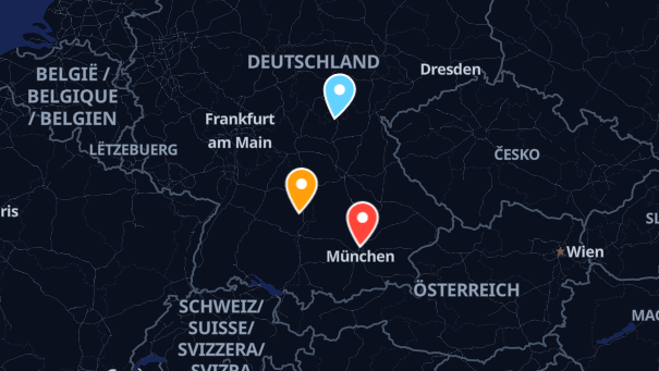 Map of company locations