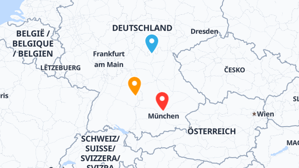 Map of company locations