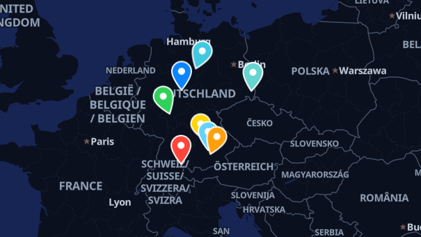 Map of company locations
