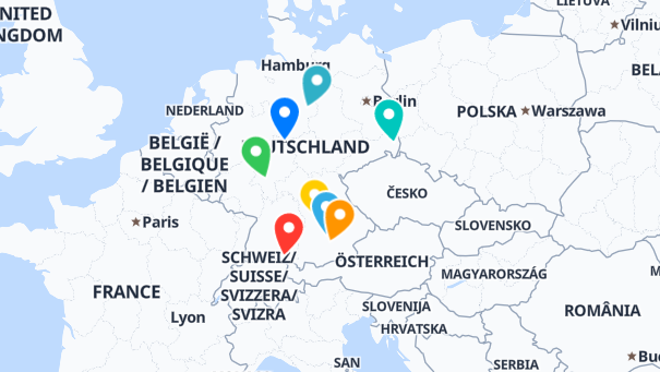 Map of company locations