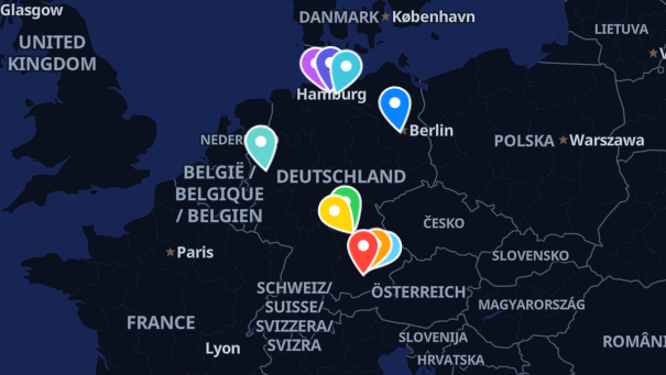 Map of company locations