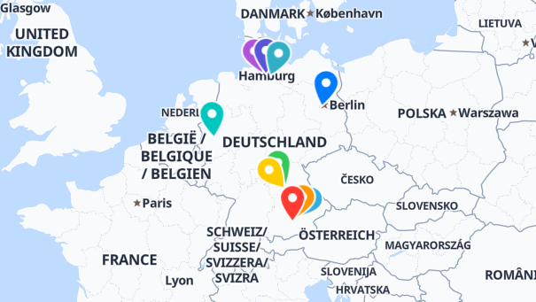 Map of company locations