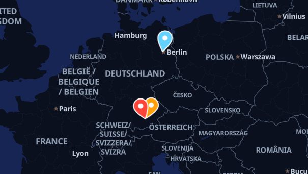Map of company locations