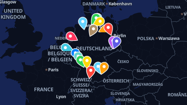 Map of company locations