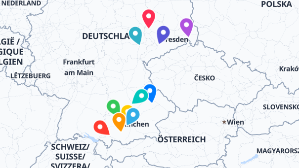 Map of company locations