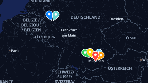 Map of company locations