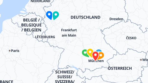 Map of company locations