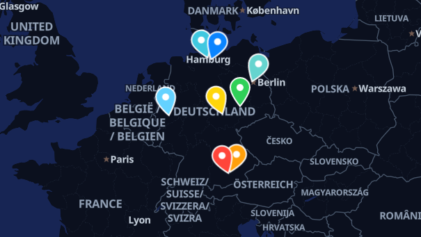 Map of company locations