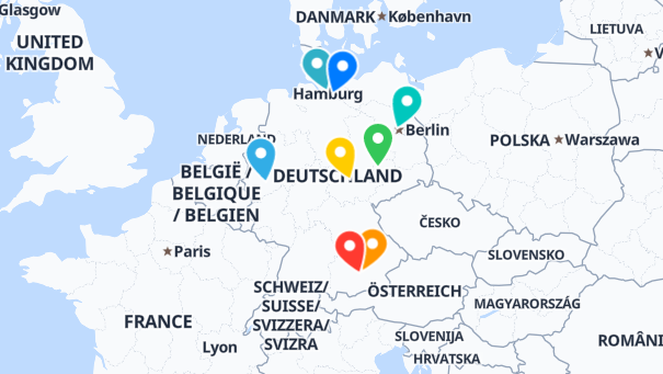 Map of company locations