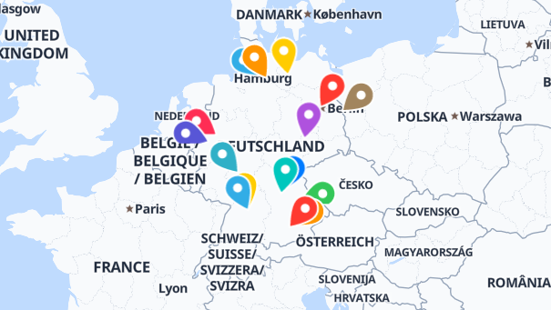 Map of company locations